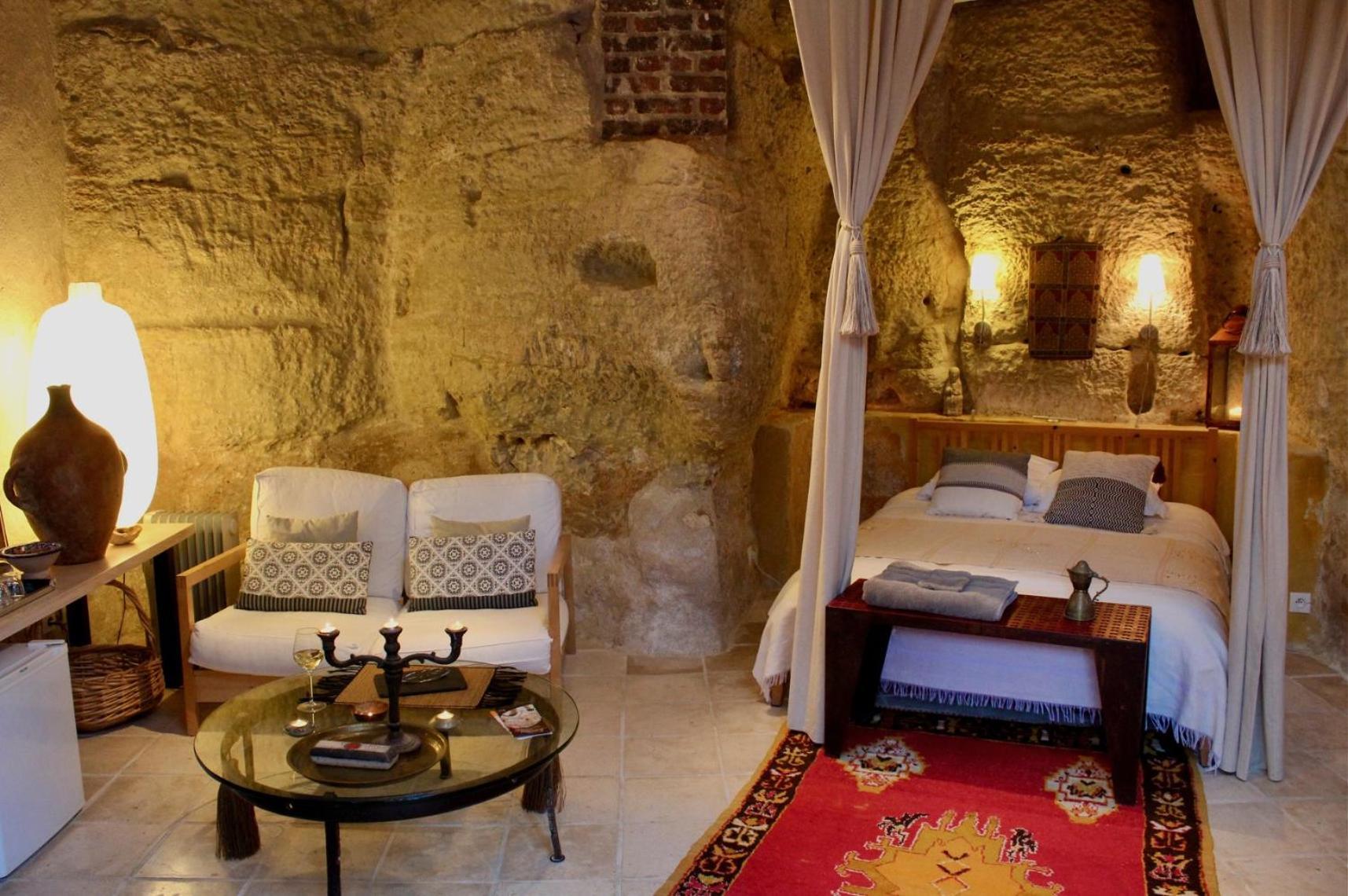 Bed and Breakfast Troglodyte loft Thoré-la-Rochette Exterior foto